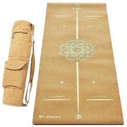 Zestaw mata do jogi z gumy i korka 5 mm + torba z korka - Bodylines złota. Żółte torby na ramię ACHAMANA, bez wzorów, z bawełny, na ramię, duże, bez dodatków. Za 550.00 zł.