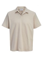 Jack & Jones Koszulka polo "Devin" w kolorze beżowym rozmiar: XXL. Brązowe koszulki polo Jack & Jones, xxl, bez wzorów, z bawełny, bez kołnierzyka, bez ramiączek. Za 70.24 zł.