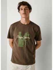 Pepe Jeans Koszulka w kolorze jasnobrązowym rozmiar: L. Brązowe bezrękawniki Pepe Jeans, l, bez wzorów, z bawełny, bez kołnierzyka, bez ramiączek. Za 93.07 zł.