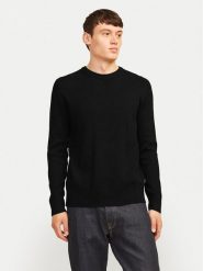 Jack&Jones Sweter Perfect 12257771 Czarny Regular Fit. Czarne swetry rozpinane Jack&Jones, m, bez wzorów, z bawełny, bez kołnierzyka, bez ramiączek. Za 119.99 zł.