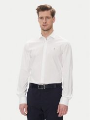 Tommy Hilfiger Koszula MW0MW39279 Biały Slim Fit. Białe koszule Tommy Hilfiger, m, bez wzorów, z bawełny, bez kołnierzyka, bez ramiączek. Za 259.99 zł.