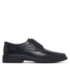 Półbuty Josef Seibel. Czarne eleganckie półbuty Josef Seibel, bez wzorów, bez obcasa, bez zapięcia. Za 409.99 zł.