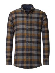 CASAMODA Koszula w kolorze jasnobrązowo-granatowym rozmiar: XXL. Brązowe koszule CASAMODA, xxl, bez wzorów, z bawełny, bez kołnierzyka, bez ramiączek. Za 83.03 zł.