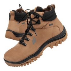 Buty trekkingowe 4F OBMH257 44S beżowy. Brązowe buty turystyczne bez wzorów, z materiału, za kostkę, bez zapięcia, trekkingowe. Za 527.00 zł.