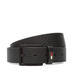 Pasek Męski Tommy Jeans. Czarne paski Tommy Jeans, bez wzorów, z jeansu. Za 219.99 zł.