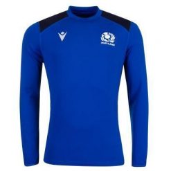 Bluza okrągły dekolt trening Écosse Staff. Niebieskie bluzy bez kaptura Macron, xl, bez wzorów, z dresówki, bez kaptura. Za 229.50 zł.