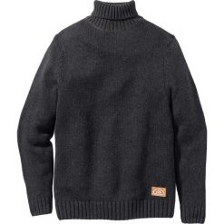 Sweter z golfem Regular Fit bonprix antracytowy melanż. Swetry nierozpinane marki bonprix. Za 44.99 zł.