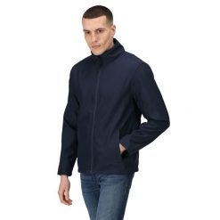 Kurtka Softshellowa Męska Lekka. Czarne kurtki Regatta, m, bez wzorów, z jersey, bez kaptura. Za 248.99 zł.