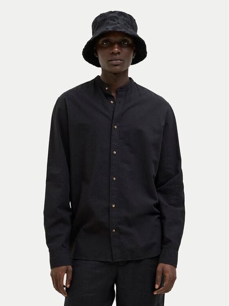 Jack & Jones Koszula Summer 12269319 Czarny Comfort Fit. Czarne koszule Jack & Jones, m, bez wzorów, z bawełny, bez kołnierzyka, bez ramiączek. Za 89.99 zł.