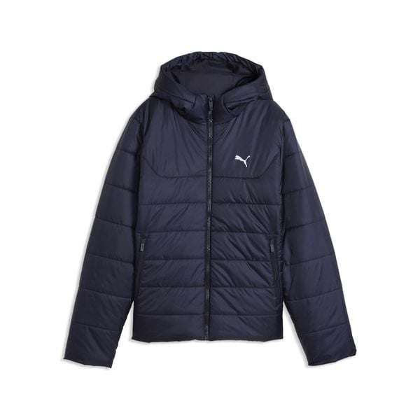 Młodzieżowa kurtka ocieplana Essentials z kapturem PUMA. Niebieskia kurtki Puma, na jesień, m, bez wzorów, z materiału, z kapturem. Za 299.00 zł.
