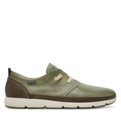 Półbuty Pikolinos. Zielone eleganckie półbuty Pikolinos, bez wzorów, bez obcasa, bez zapięcia. Za 459.99 zł.