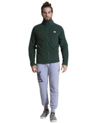 Męska kurtka zapinana na zamek Leone 1947 Apparel Micro Polar. Zielone kurtki LEONE 1947 APPAREL, l, z aplikacjami, z bawełny, bez kaptura. Za 63.11 zł.