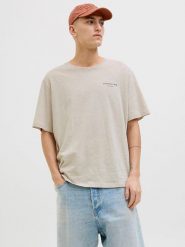 Jack & Jones Koszulka w kolorze beżowym rozmiar: M. Brązowe bezrękawniki Jack & Jones, m, bez wzorów, z bawełny, bez kołnierzyka, bez ramiączek. Za 70.74 zł.