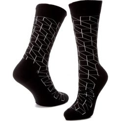 Skarpety Wysokie Unisex HAPPY SOCKS - OP01-909 Czarny. Czarne skarpety Happy Socks, bez wzorów, z bawełny. Za 34.90 zł.