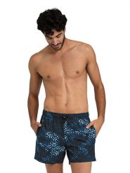 Arena Szorty kąpielowe w kolorze czarno-turkusowym rozmiar: L. Czarne kąpielówki Arena, l, bez wzorów, z materiału. Za 150.02 zł.