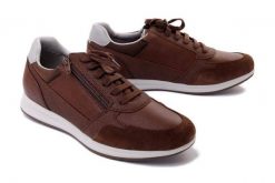 GEOX U35H5A OPTEK C0013 brown, półbuty męskie. Brązowe eleganckie półbuty Geox, bez wzorów, bez obcasa, bez zapięcia. Za 257.94 zł.