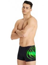 Arena Kąpielówki w kolorze czarno-zielonym rozmiar: 8. Czarne kąpielówki Arena, bez wzorów, z materiału. Za 83.22 zł.