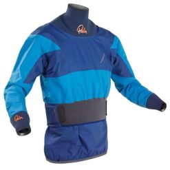 Kurtka kajakowa górska na wyprawy wodne Unisex Palm Fuse Action wodoodporna. Niebieskie kurtki PALM, bez wzorów, z elastanu, bez kaptura. Za 1,875.00 zł.