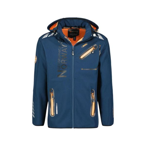 Kurtka męska softshell Geographical Norway ROYAUTE Navy/Orange. Niebieskie kurtki softshell Geographical Norway, m, bez wzorów, z elastanu. Za 249.00 zł.