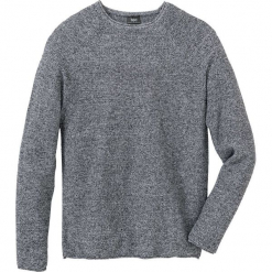 Sweter melanżowy Regular Fit bonprix czarno-biały melanż. Swetry nierozpinane marki bonprix. Za 79.99 zł.