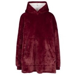 Trespass Cosiness - Obszerna bluza z kapturem At300 Dark Cherry. Czerwone bluzy z kapturem Trespass, bez wzorów, z polaru, z kapturem. Za 349.99 zł.