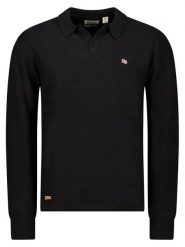 Geographical Norway Sweter "Fiji" w kolorze czarnym rozmiar: XL. Czarne swetry nierozpinane Geographical Norway, xl, bez wzorów, z bawełny, bez kołnierzyka, bez ramiączek. Za 169.67 zł.