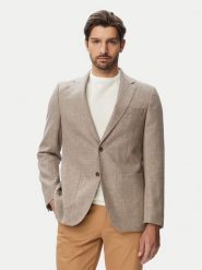 BOSS Marynarka H-Huston 50567488 Beżowy Slim Fit. Brązowe marynarki Boss, m, bez wzorów, z wełny. Za 2,199.00 zł.
