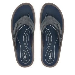 Japonki Clarks. Niebieskie japonki Clarks, bez wzorów. Za 259.99 zł.