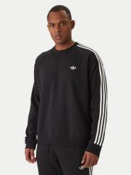 Adidas Bluza 3-Stripes KE3550 Czarny Regular Fit. Czarne bluzy Adidas, m, bez wzorów, z bawełny, bez kaptura. Za 279.99 zł.