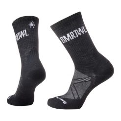 Skarpety trekkingowe Smartwool Athletic SMRTWL Logo Crew. Czarne skarpety Smartwool, bez wzorów, z wełny. Za 99.99 zł.
