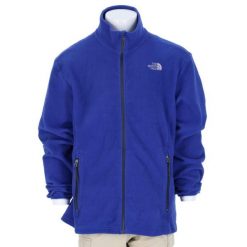 Męska retro niebieska polarowa kurtka TNF. Niebieskie kurtki The North Face, l, bez wzorów, z polaru, bez kaptura. Za 170.36 zł.