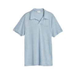 Koszulka polo męska Gant Linen Ss Polo. Niebieskie koszulki polo GANT, m, bez wzorów, ze lnu, bez kołnierzyka, bez ramiączek. W wyprzedaży za 223.00 zł.