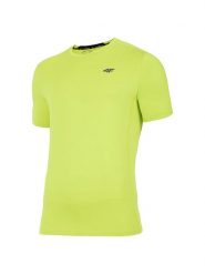 4F Koszulka funkcyjna w kolorze limonkowym rozmiar: S. Żółte t-shirty sportowe 4F, bez wzorów, z materiału, bez ramiączek, outdoorowe. Za 90.65 zł.
