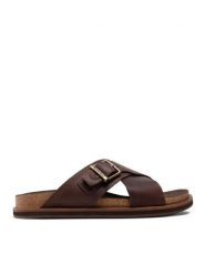 Timberland Klapki Amalfi Vibes Cross Slide TB0A41A1V131 Brązowy. Brązowe klapki Timberland, ze skóry. Za 396.99 zł.