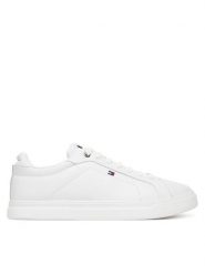 Tommy Hilfiger Sneakersy Icon Court Light Ess FM0FM05678 Biały. Białe buty sportowe casual Tommy Hilfiger, bez wzorów, ze skóry, bez zapięcia. Za 409.99 zł.