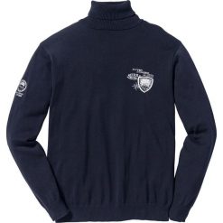 Sweter z golfem Regular Fit bonprix ciemnoniebieski. Golfy marki bonprix. Za 59.99 zł.