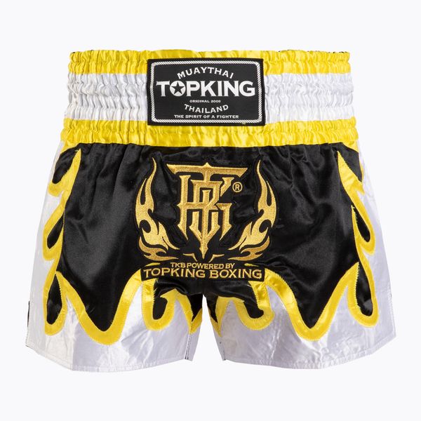 Spodenki treningowe Top King Thai Boxing. Czarne krótkie spodenki sportowe TOP KING, l, bez wzorów, z materiału. Za 269.99 zł.