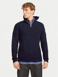 Jack&Jones Sweter Blunorth 12261780 Granatowy Regular Fit. Niebieskie swetry rozpinane Jack&Jones, m, bez wzorów, z bawełny, bez kołnierzyka, bez ramiączek. Za 119.99 zł.
