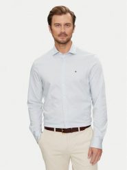 Tommy Hilfiger Koszula MW0MW35805 Błękitny Slim Fit. Niebieskie koszule Tommy Hilfiger, m, bez wzorów, z bawełny, bez kołnierzyka, bez ramiączek. Za 219.99 zł.