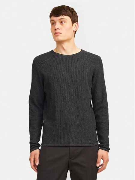 Jack & Jones Sweter Cooper 12258407 Szary Regular Fit. Szare swetry rozpinane Jack & Jones, m, bez wzorów, z bawełny, bez kołnierzyka, bez ramiączek. Za 129.99 zł.