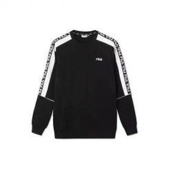 Bluza sportowa męska Fila Teom Crew Sweat. Czarne bluzy bez kaptura Fila, m, bez wzorów, z bawełny, bez kaptura. Za 129.00 zł.