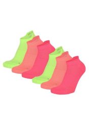 Skarpety Fitness unisex Sneaker – 6 szt. – Multi Neon. Żółte skarpety Xtreme, bez wzorów, z materiału. Za 148.10 zł.