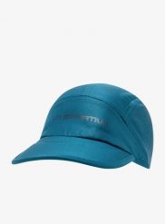 Czapka z daszkiem do biegania La Sportiva Pure Cap. Niebieskie czapki z daszkiem La Sportiva, bez wzorów, z materiału. Za 142.99 zł.