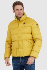 BLAUER Żółta puchowa kurtka męska FLETCHER. Żółte kurtki Blauer USA, l, bez wzorów, z puchu, bez kaptura. W wyprzedaży za 1,089.99 zł.