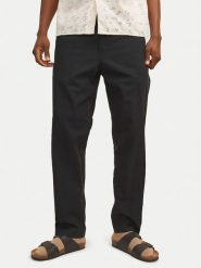 Jack&Jones Spodnie materiałowe Summer 12248606 Czarny Relaxed Fit. Czarne spodnie materiałowe Jack&Jones, m, bez wzorów, z bawełny. Za 139.99 zł.