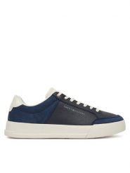 Tommy Hilfiger Sneakersy Court Mix Lnubuck FM0FM05410 Granatowy. Niebieskie buty sportowe casual Tommy Hilfiger, bez wzorów, ze skóry, bez zapięcia. Za 339.99 zł.
