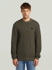 G-Star Sweter w kolorze khaki rozmiar: L. Brązowe swetry nierozpinane G-Star, l, bez wzorów, z bawełny, bez kołnierzyka, bez ramiączek. Za 192.45 zł.