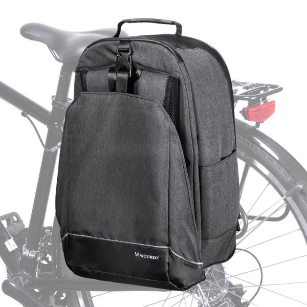 Torba rowerowa na bagażnik Wozinsky wodoodporna 40 L czarny. Czarne torby na laptopa Wozinsky. Za 169.00 zł.