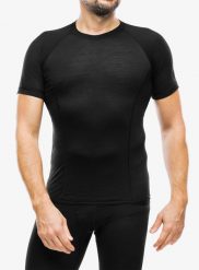 Koszulka termoaktywna męska Sensor Merino Air Tee S/S. Czarne bielizna termoaktywna Sensor, l, bez wzorów, z materiału, bez ramiączek. Za 302.49 zł.