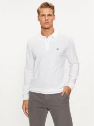 United Colors Of Benetton Polo 3089J3204 Biały Regular Fit. Białe koszulki polo United Colors Of Benetton, m, bez wzorów, z bawełny, bez kołnierzyka, bez ramiączek. Za 199.99 zł.